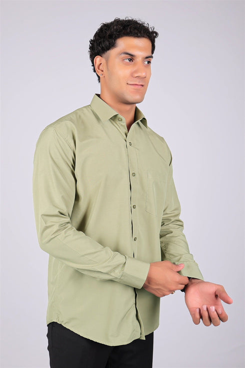 Veshbhoshaa Bluebird Light Green Men'S Office Shirt